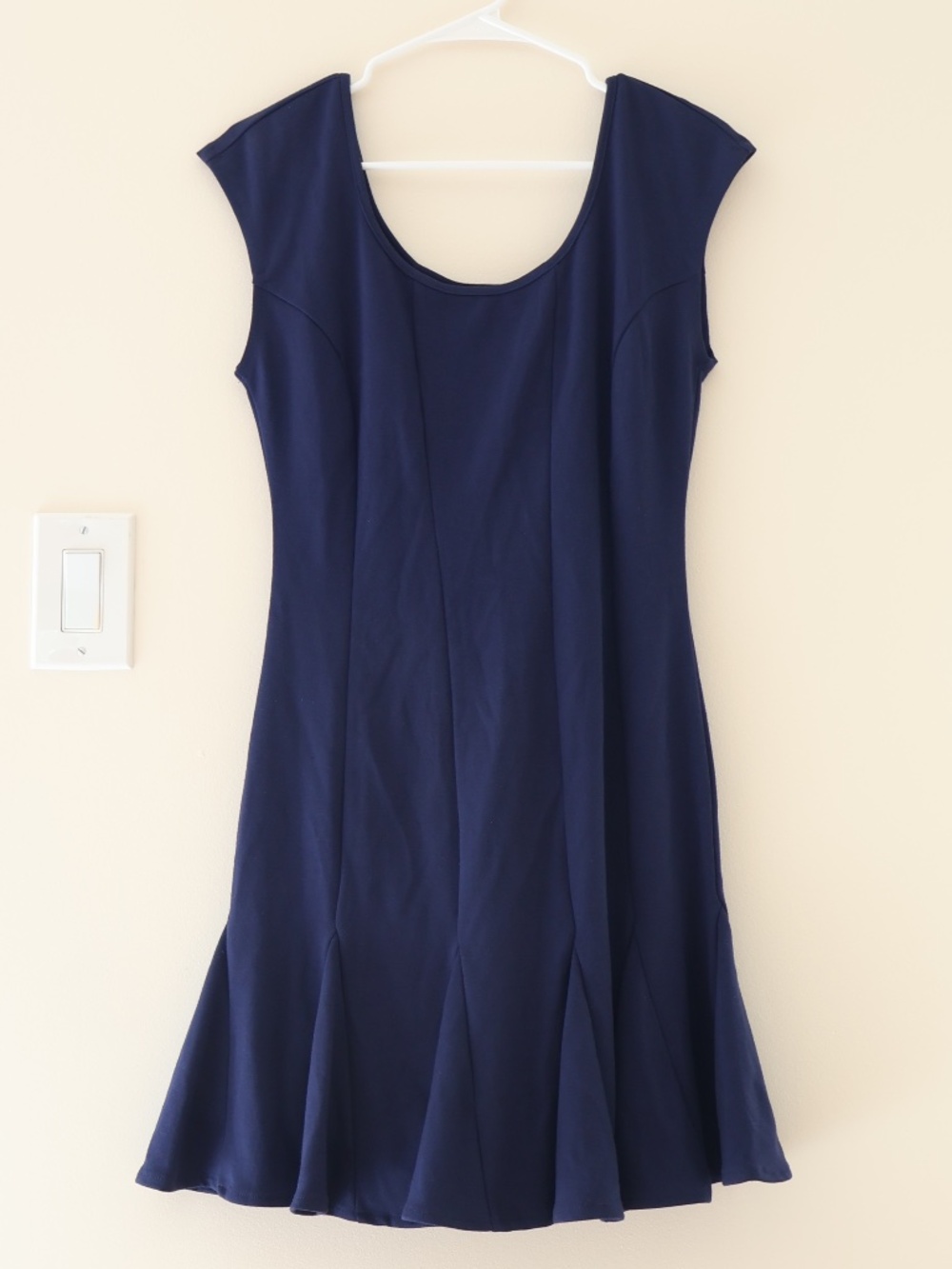 Catherine Malandrino Navy Ruffle Hem Mini Dress Office Preppy Minimali Wedding 4
